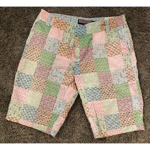 Vineyard‎ Vines Shorts Womens 4 Multicolor Patchwork Nautical Quilted Sea Life